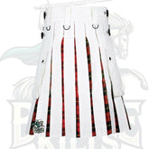 White and Wallace Tartan Utility Hybrid Kilt – Bold Heritage Meets Modern Utility